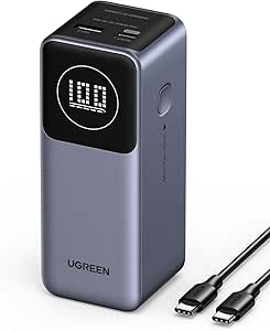 UGREEN Nexode Power Bank, 12000mAh 100W Fast Charging Portable Charger, Battery Pack