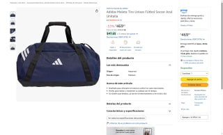 Maleta Deportiva Adidas Tiro Unisex por $470 | Oferta Amazon