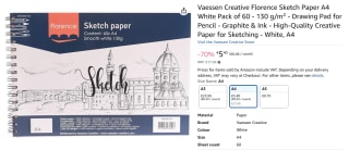 Vaessen Creative Florence Sketch Paper A4 voor €5,40 bij Amazon