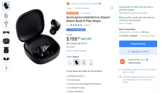 Audífonos Xiaomi Redmi Buds 6 por $199 | Mercado Libre