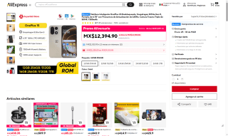 OnePlus 15 6.78" 165Hz por $11,210 | AliExpress