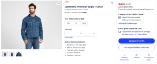 Chamarra American Eagle Trucker por $476 | Oferta Coppel