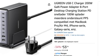UGREEN 2USB-A+4USB-C 200W Desktop Snellader voor €53,18 bij Amazon