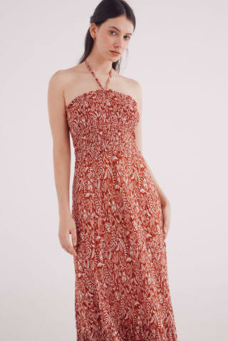 Vestido midi cuerpo nido de abeja Springfield por 8.99€