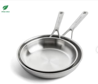 KitchenAid Koekenpannenset 24/28cm Multi-Ply RVS voor €89 bij Coolblue