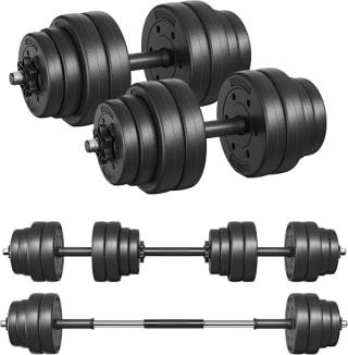 SONGMICS Juego de Mancuernas 2 en 1 (30 kg) por $998.79 en Amazon