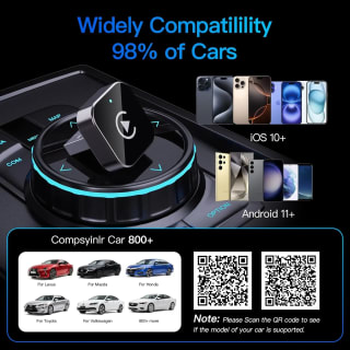 Adaptateur CarPlay sans fil (USB‑A / USB‑C) pour 15,39€ chez AliExpress