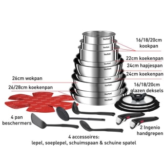 Ingenio Emotion 22-delige set - inductie voor €189,99 bij Tefal