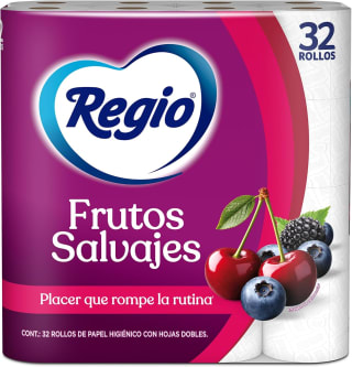 Regio Papel Higiénico Frutos Salvajes 32 rollos por $127 en Amazon