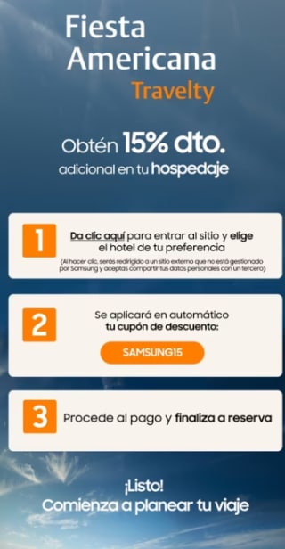 15% en Hospedaje en Fiesta Americana Travelty | Samsung Members