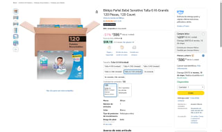 Pañales Bbtips Sensitive Talla 6 por $386 | Oferta Amazon