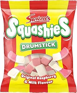 Swizzels Squashies Sweets, Drumstick Squashies Original Sweets - Raspberry and Milk