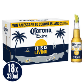 Corona Extra Premium Lager Beer Bottles 18x330ml for £10 at Asda
