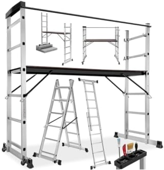 tectake Échelle Multifonctions en Aluminium 4en1 à 119,89€ chez Amazon