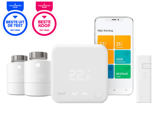 tado° Slimme Thermostaat Starter Kit V3+ & 2 Radiatorknoppen voor €119 bij iBOOD