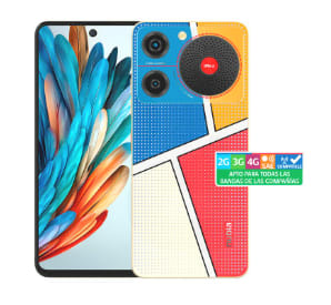 Celular ZTE nubia Music PopArt 128GB/4GB Azul/Rojo Liberado por $74.990 en PC Factory