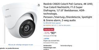 Reolink CX820 ColorX PoE Camera, 4K UHD, True ColorX Nachtzicht, voor €90,99