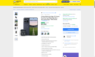 Motorola Edge 70 Fusion por $5,267 | Mercado Libre (BBVA)