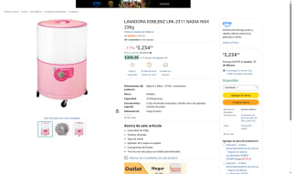 Lavadora KOBLENZ LRK-2311 23kg por $3,234 | Amazon