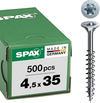 SPAX Vis universelle 4,5 x 35 mm, 500 pièces pour 14,08€