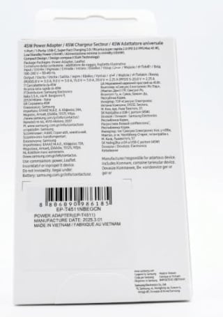 Samsung Chargeur USB C 45W (EP-T4511) pour 16,99€ chez Amazon