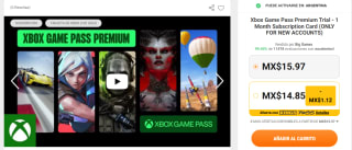 Xbox Game Pass Premium 1 Mes (Cuentas Nuevas) por $13 | Kinguin