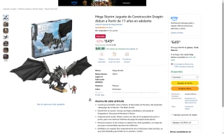 Mega Skyrim Alduin Dragón 25" por $650 | Amazon