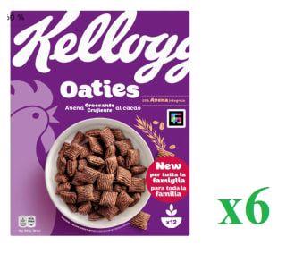 6 x KELLOGG"S Cereales de avena oaties chocolate 360 gr. por 11.94€