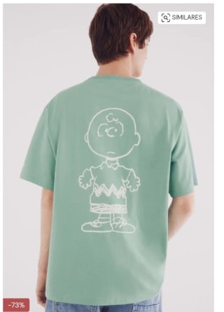 Camiseta Charlie Brown para hombre por 5.99€.