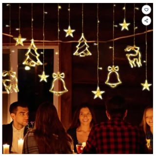 Guirlande lumineuse - AUFUN 3M LED - Étoiles & motifs de Noël à 20,99€