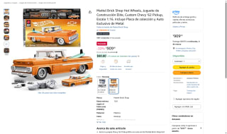 Mattel Brick Shop Hot Wheels Chevy '62 Pickup 1:16 por $909 | Amazon