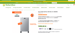 Pack 8 kWh SolarFlow 3000 Mix AC+ ZENDURE à 1.999€