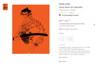 Cómic Ronin DC Absolute por $667 | Oferta Suburbia