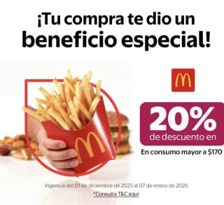 Cupón McDonald's: 20% de Descuento en App