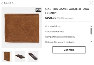 Billetera Camel Castelli por $279 | Oferta Privalia