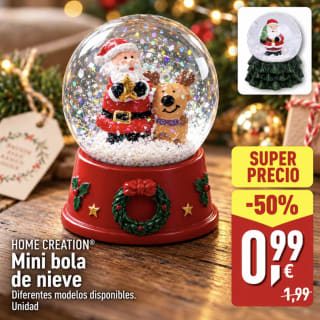 Mini bola de nieve HOME CREATION por solo 0,99€