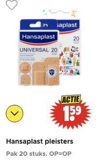 Hansaplast pleisters voor €1,59 bij Dirk