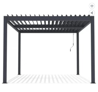 Pergola bioclimatique en aluminium "Windsor" - 3 x 4 m - Anthracite à 1.199€