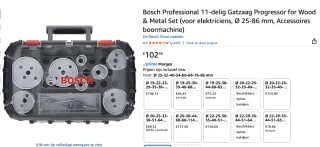 Bosch 11-Delige Elektricien gatzagenset voor €102,48 bij Amazon