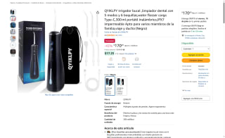 Irrigador Bucal Inalámbrico QYIKLPY 300ml por $170 | Amazon