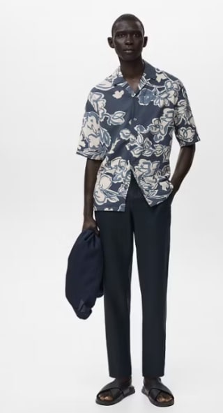 Slim fit linnen heren broek voor €29,99 in de Mangom Outlet