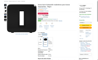 Sonos Sub 4 por $13,599 | Amazon