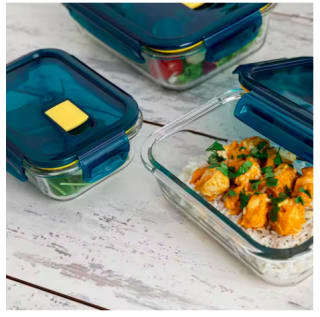 Astral QD set 4 tuppers vidrio herméticos por 13.20€