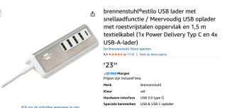 brennenstuhl®estilo USB multilader voor €23,38 bij Amazon