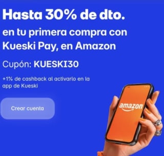 Cupón Amazon: 30% de Rebaja en Primer Compra (KueskiPay)