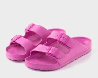 Chanclas doble hebilla para mujer TEX color fucsia por 4.99€