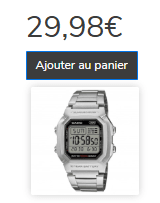 Montre Casio W-800HD-1AVEF à 29,98€