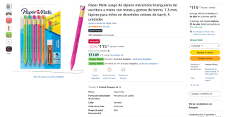 Juego de Lápices Mecánicos Paper Mate por $115 | Oferta Amazon
