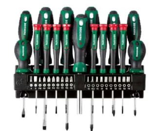 PARKSIDE® Bit- en schroevendraaierset met wandhouder voor €6,99 in de Lidl webshop