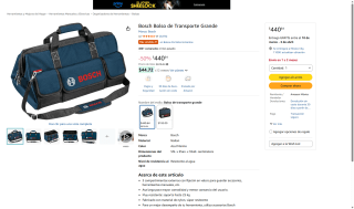 Bosch Bolso Transporte Grande 25kg por $441 | Amazon